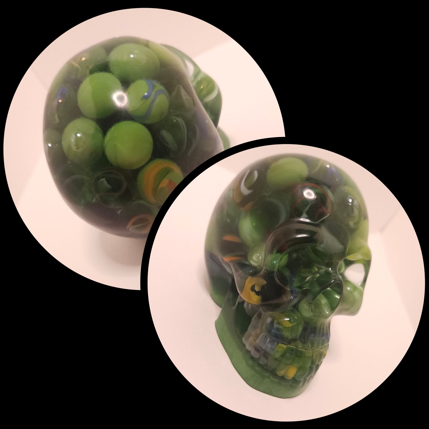 Skull with marbles (large)