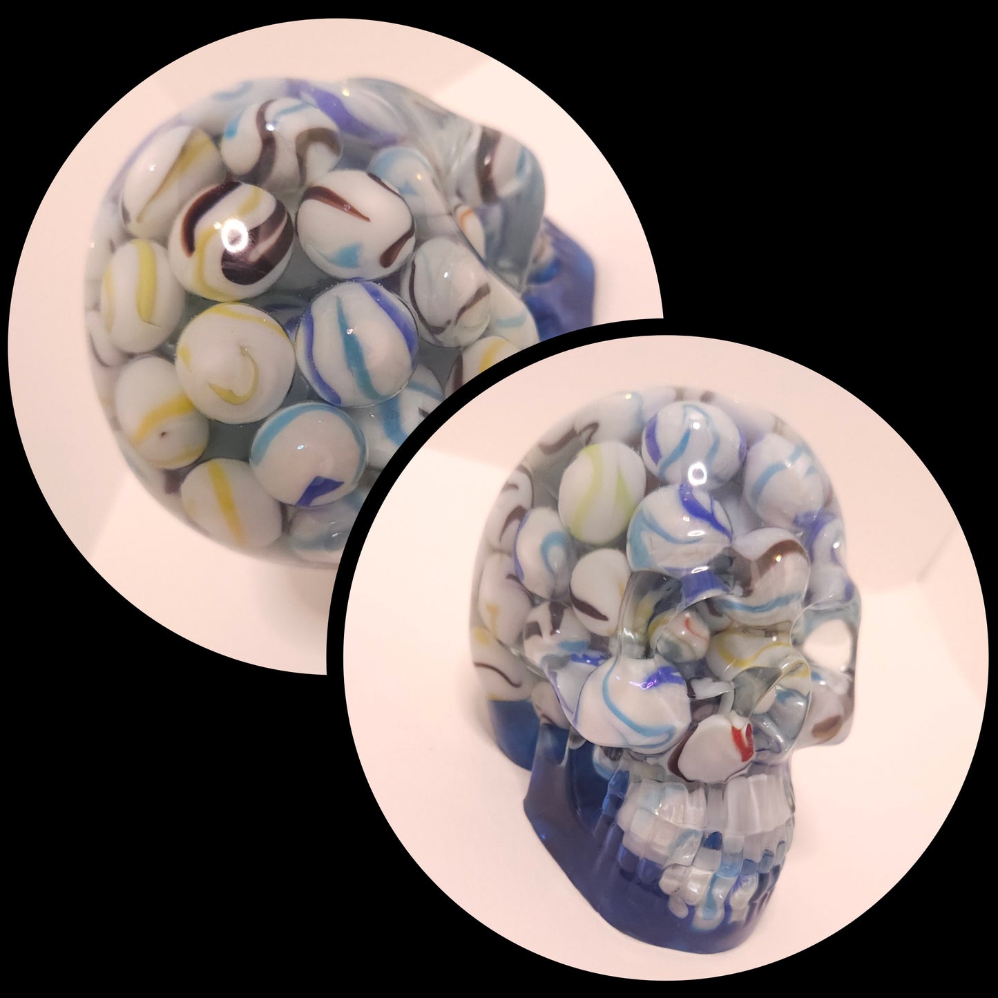 Skull with marbles (large)